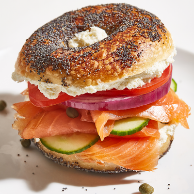 smoked salmon bagel