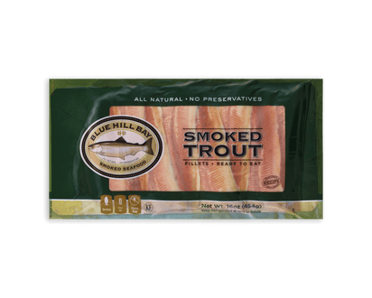 16 oz. Smoked Trout Fillets packaging