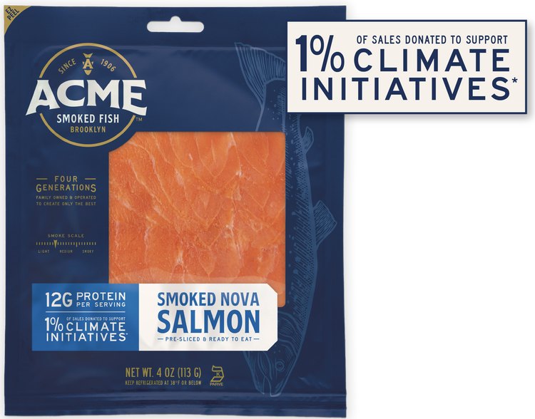 one percent of smoked salmon sales for the climate