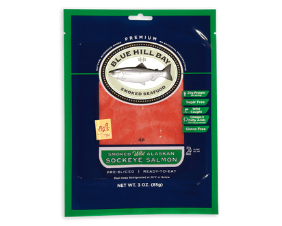 3 oz. Wild Sockeye Smoked Salmon packaging
