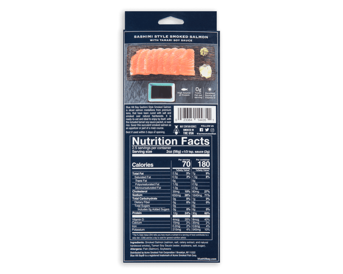 Blue Hill Bay sashimi smoked salmon