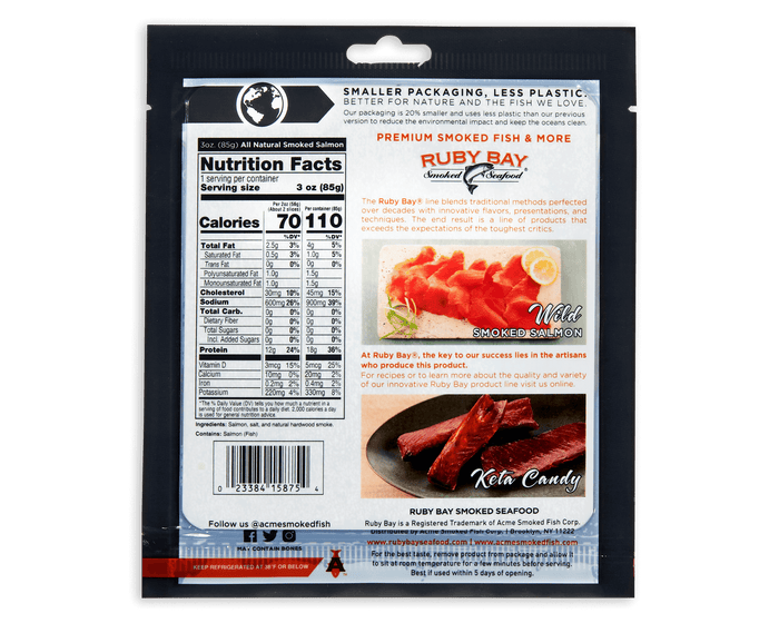 3 oz. All Natural Smoked Salmon