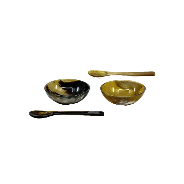 Buffalo Horn and Spoon Set