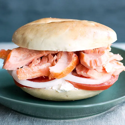 baked smoked salmon sandwich