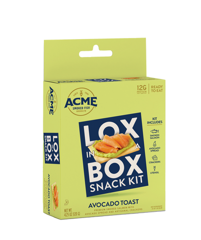 4.25 oz. Lox in a Box™ (Avocado) packaging