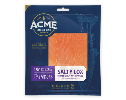 Salty Lox (3 oz.) packaging