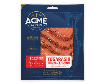 3 oz. Togarashi Smoked Salmon packaging