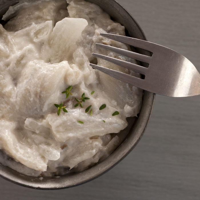 Blue Hill Bay pickled herring in cream sauce