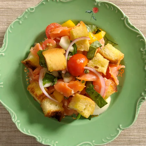 Blue Hill Bay wild sockeye smoked salmon salad