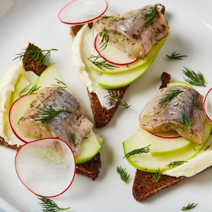 pickled Herring in Dill Marinade toast