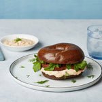 smoked salmon salad bagel