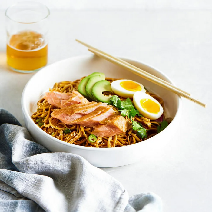 baked smoked salmon noodles