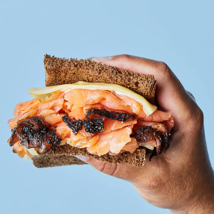 pastrami smoked salmon sandwich