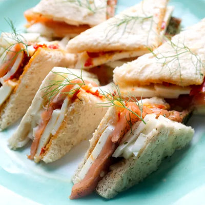 gravlax smoked salmon mini sandwiches