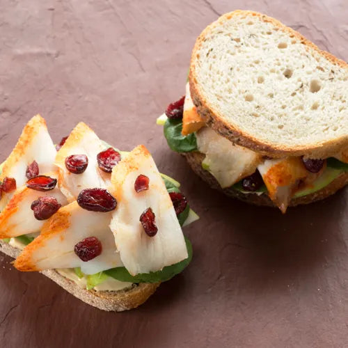 Sablefish on Rye with Apple, Cranberry, and Dijon