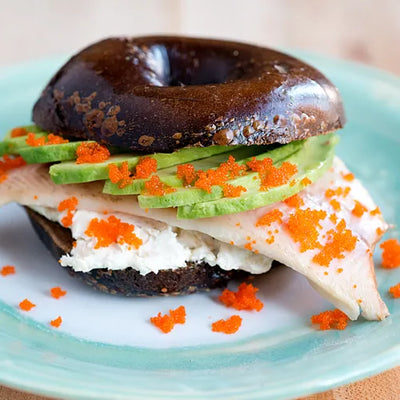 smoked trout bagel