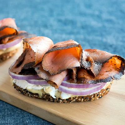 pastrami smoked salmon toast