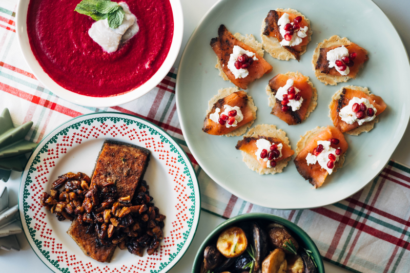 smoked salmon holiday spread