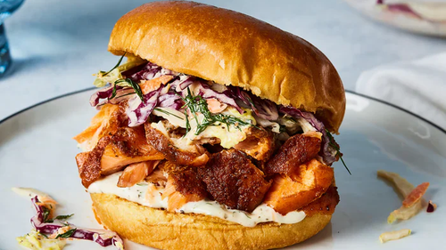 smoked salmon sandwich