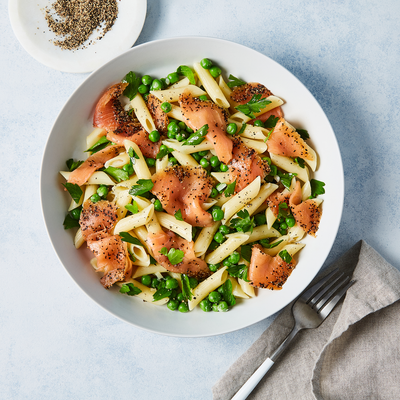 Lemon Pepper Smoked Salmon Pasta