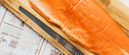 how to slice smoked salmon