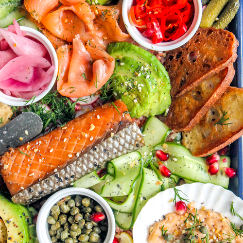 Smoked Salmon Seacuterie Board