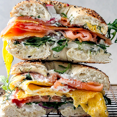 Smoked Salmon Breakfast Sandwich