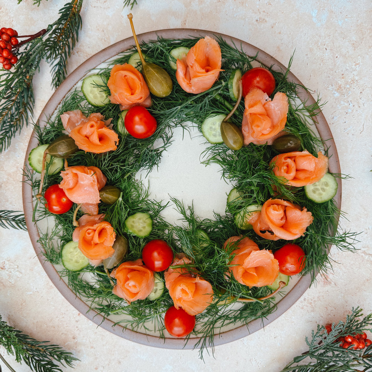 Smoked Salmon Sea-Cuterie Wreath - Acme Smoked Fish