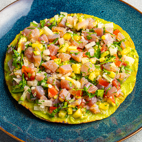 Tostada with Smoked Tuna Ceviche