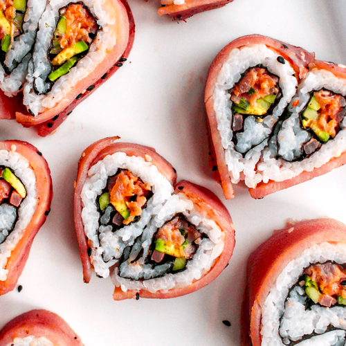 Smoked Tuna Sushi Hearts