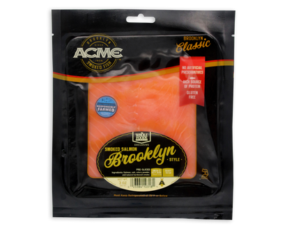 3 oz. Brooklyn Style Smoked Salmon packaging