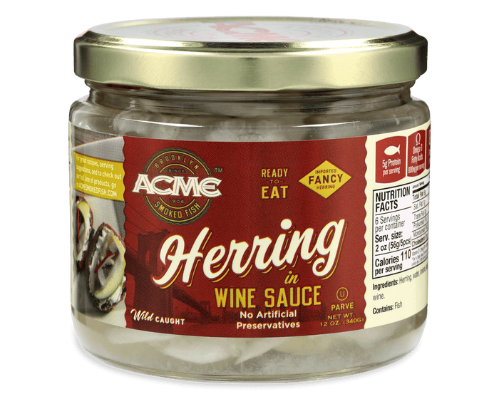Acme Smoked Fish pickled herring in wine sauce