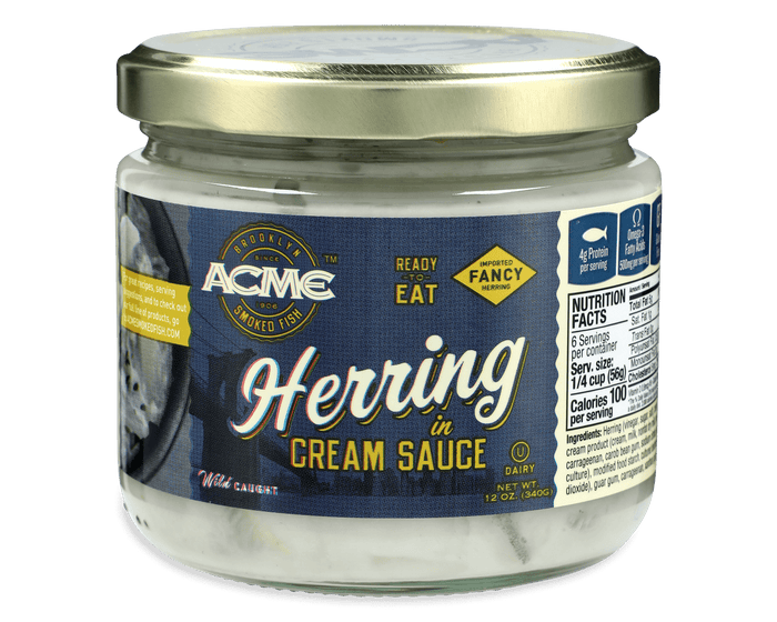 Acme Smoked Fish pickled herring in cream sauce