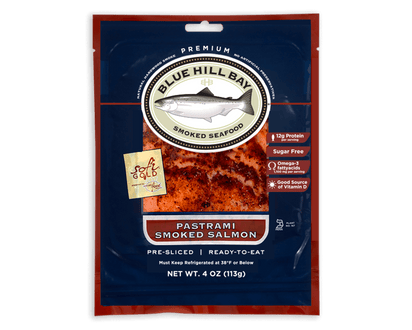 4 oz. Pastrami Smoked Salmon packaging