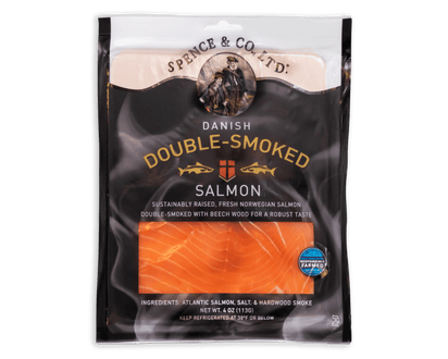 Scottish-Style Double-Smoked Salmon (4 oz.) packaging