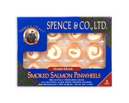 4 oz. Smoked Salmon Pinwheels packaging