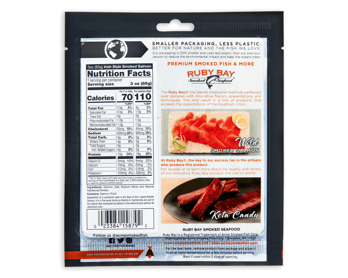 3 oz. Irish Style Smoked Salmon