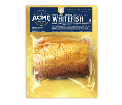 7 oz. Fixed-Weight Smoked Whitefish packaging