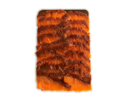 Pre-Sliced David Burke Pastrami Smoked Salmon (1 lb.) packaging