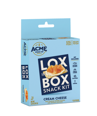 3.25 oz. Lox in a Box™ (Cream Cheese) packaging