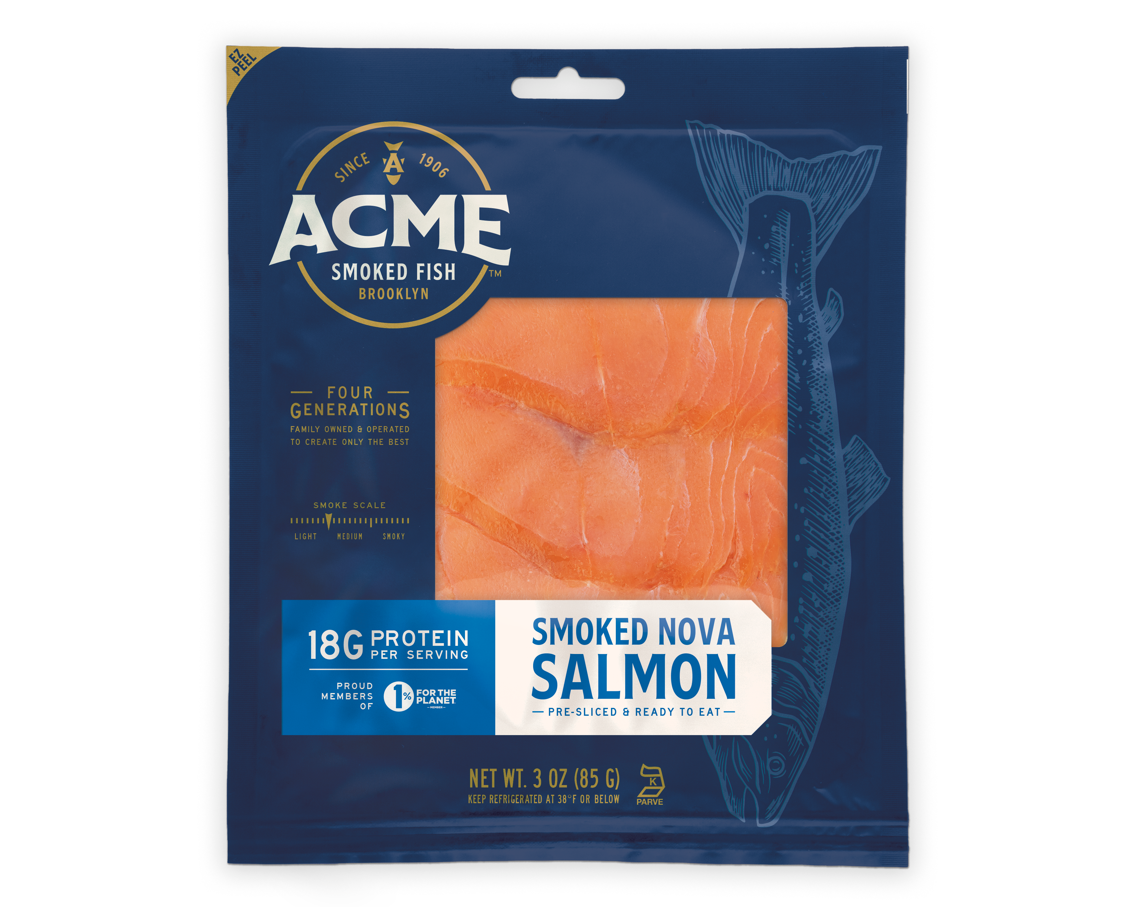 onc merino salmon サイズ3 3 oz. Nova Smoked Salmon - Acme Smoked Fish