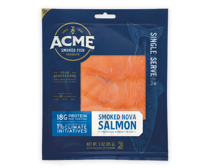 3 oz. Nova Smoked Salmon packaging