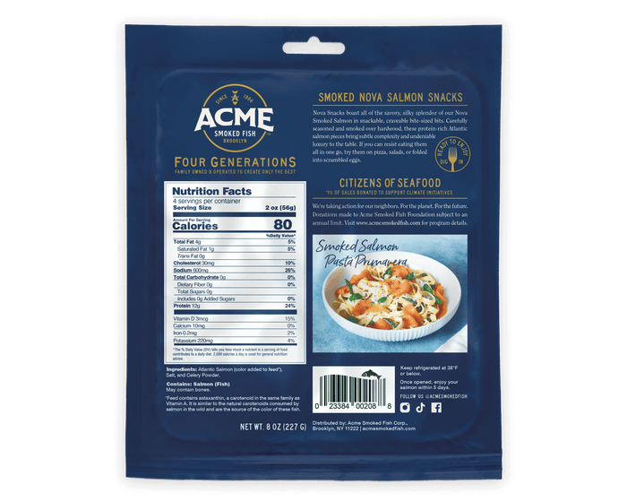 Acme 8 ounce smoked salmon snacks