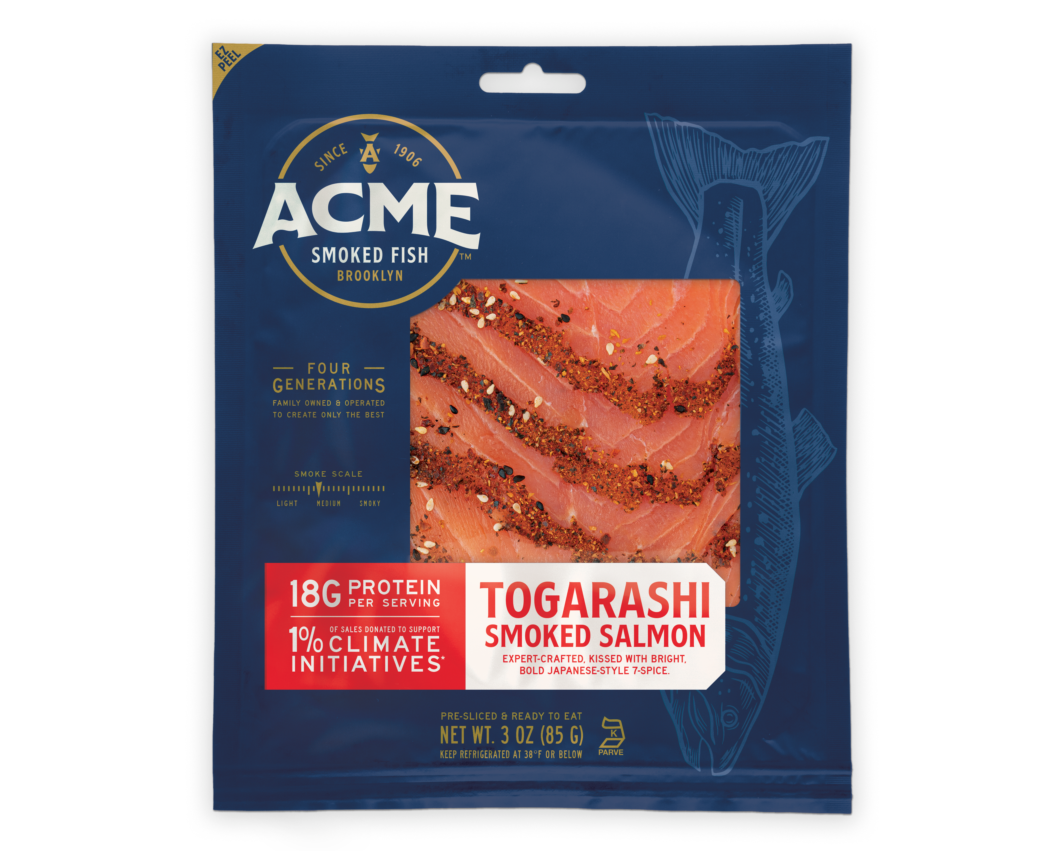 3 oz. Togarashi Smoked Salmon - Acme Smoked Fish