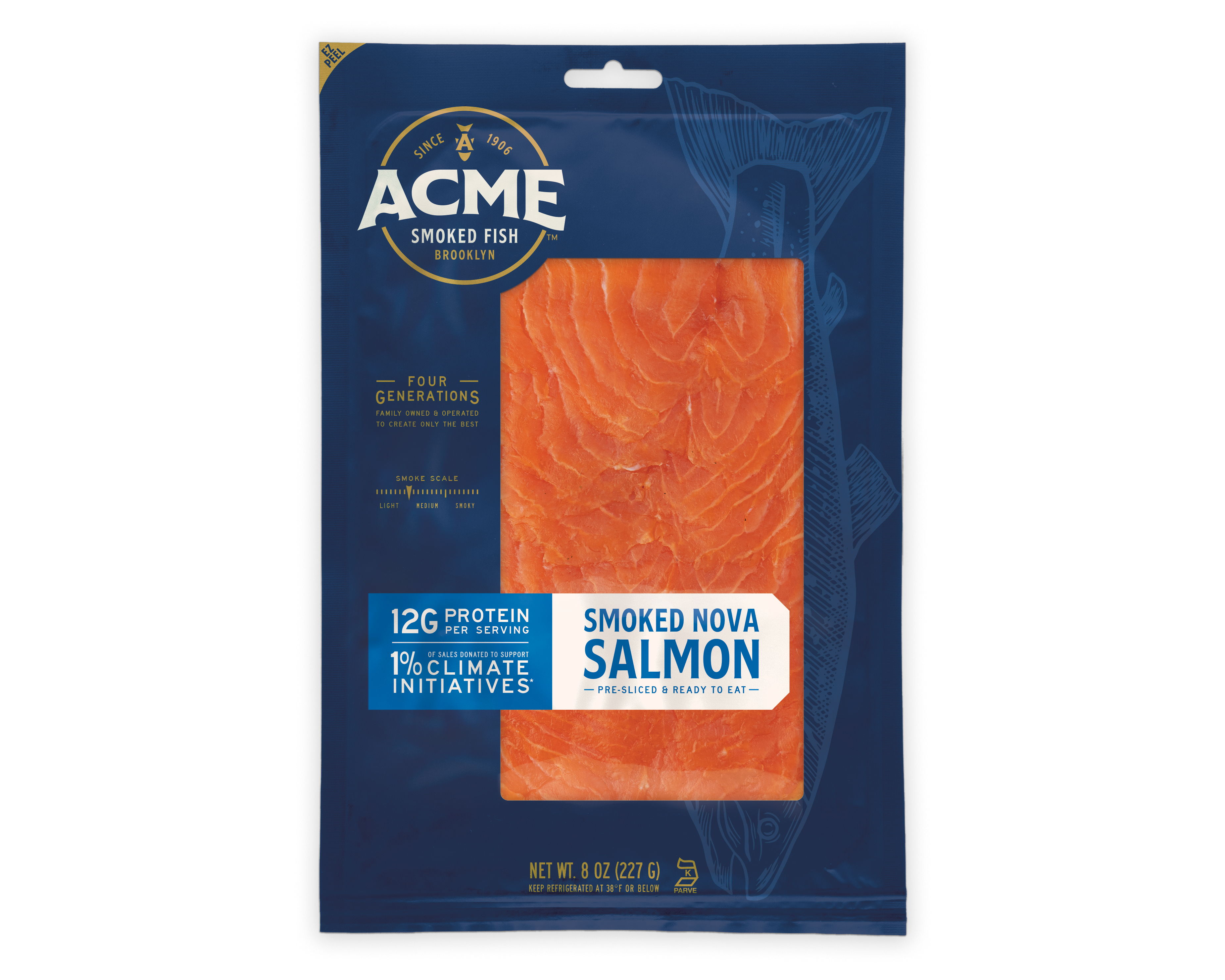 「かわいい～！」 Salmon Smoked Nova oz. 8 - Fish Smoked Acme 小物