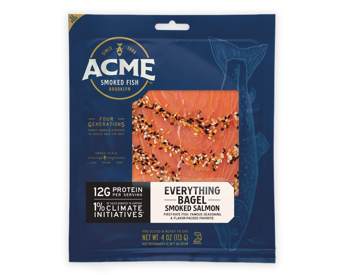 Acme 4 ounce everything bagel smoked salmon