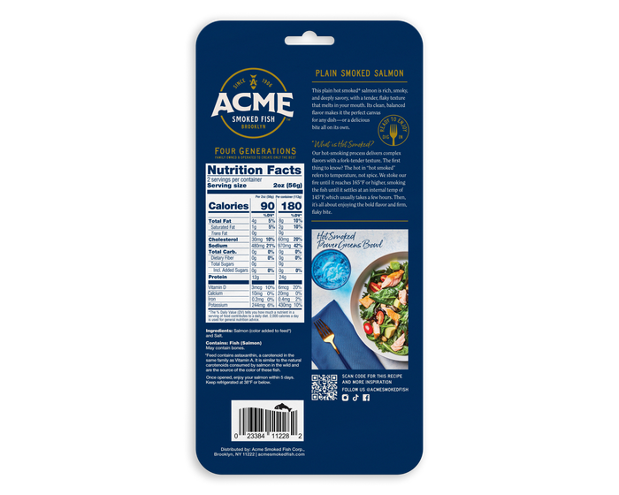 4 oz. Plain Smoked Salmon