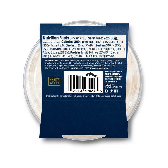 7 oz. Deli Style Whitefish Spread