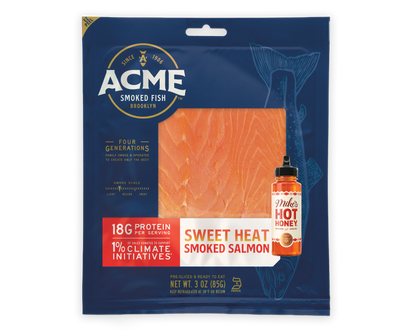 3 oz. Sweet Heat Smoked Salmon packaging