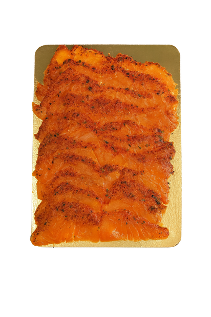 Pizza Flavored Cold Smoked Salmon - Gary's Special (1 lb.) packaging